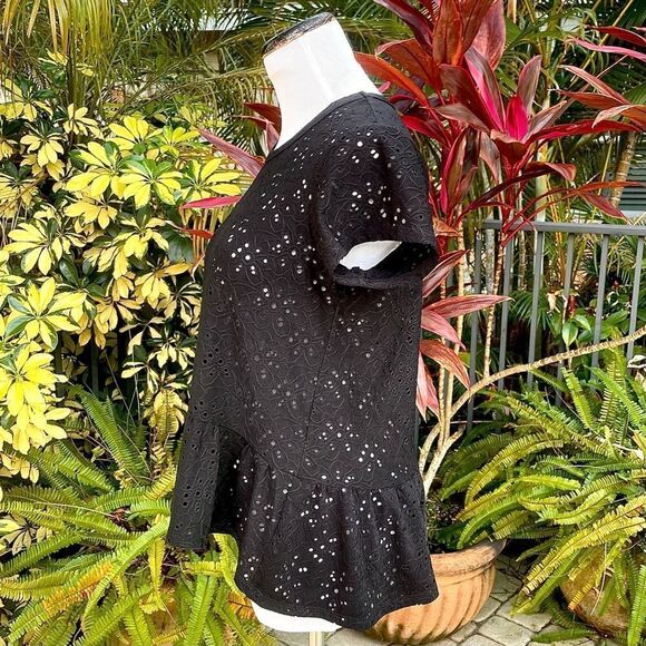 Nanette Lepore Eyelet Peplum Top - Picture 4 of 7